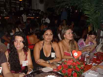 A photo of four Colombian women sitting